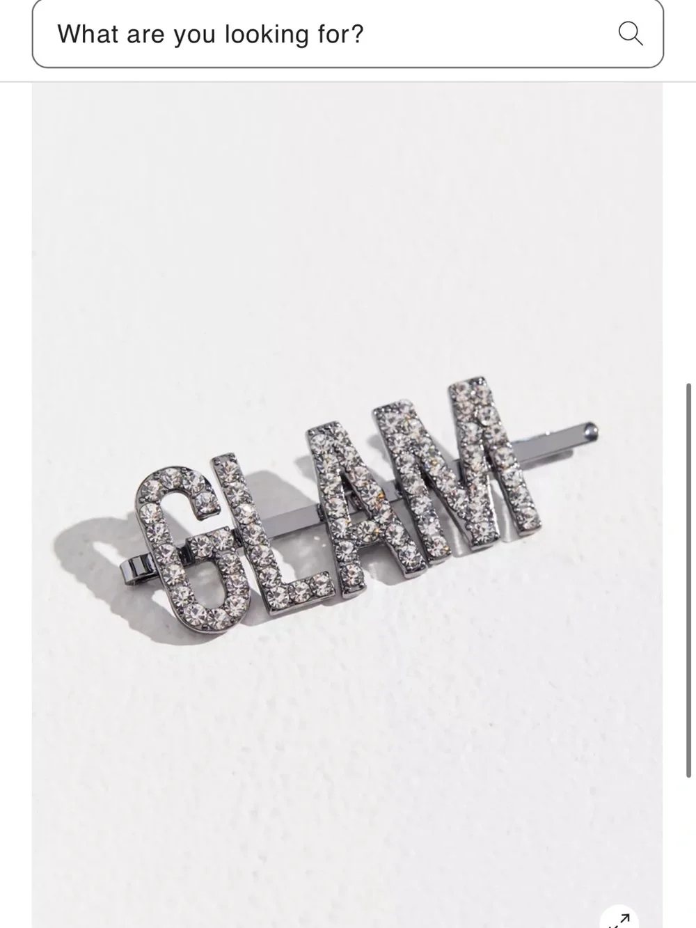 Kitsch GLAM Crystal Letter Hair Pin - Silver Sparkle